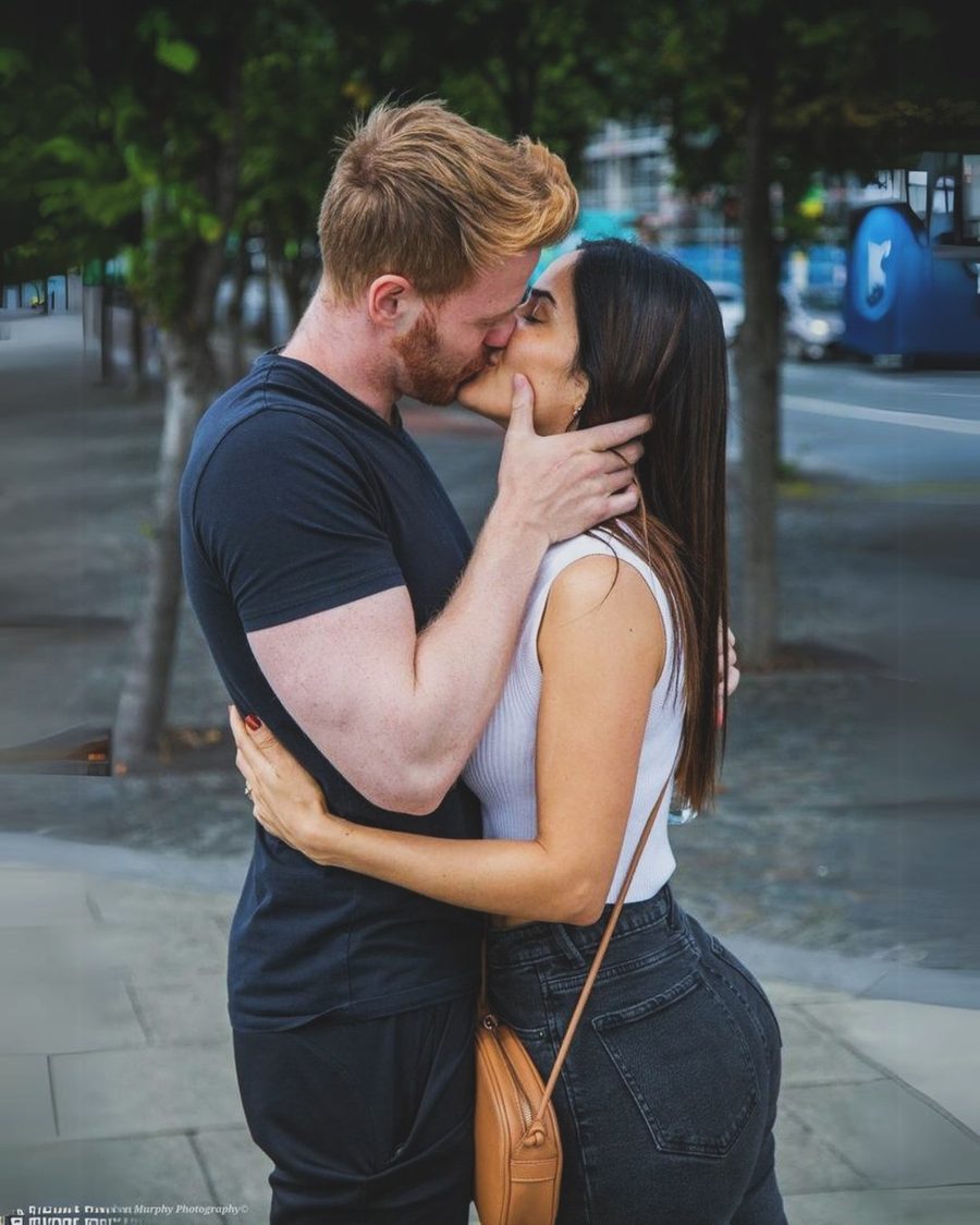 David with his fiancée Fernanda